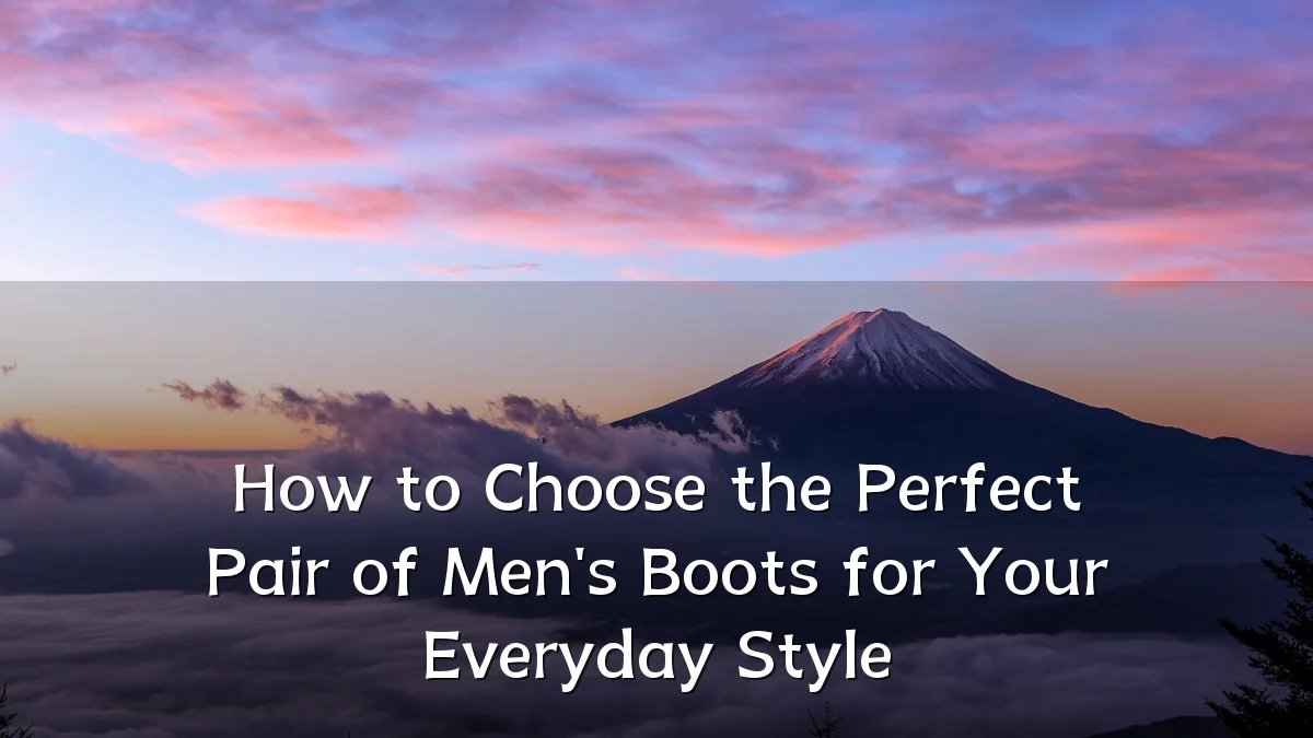 How to Choose the Perfect Pair of Men's Boots for Your Everyday Style