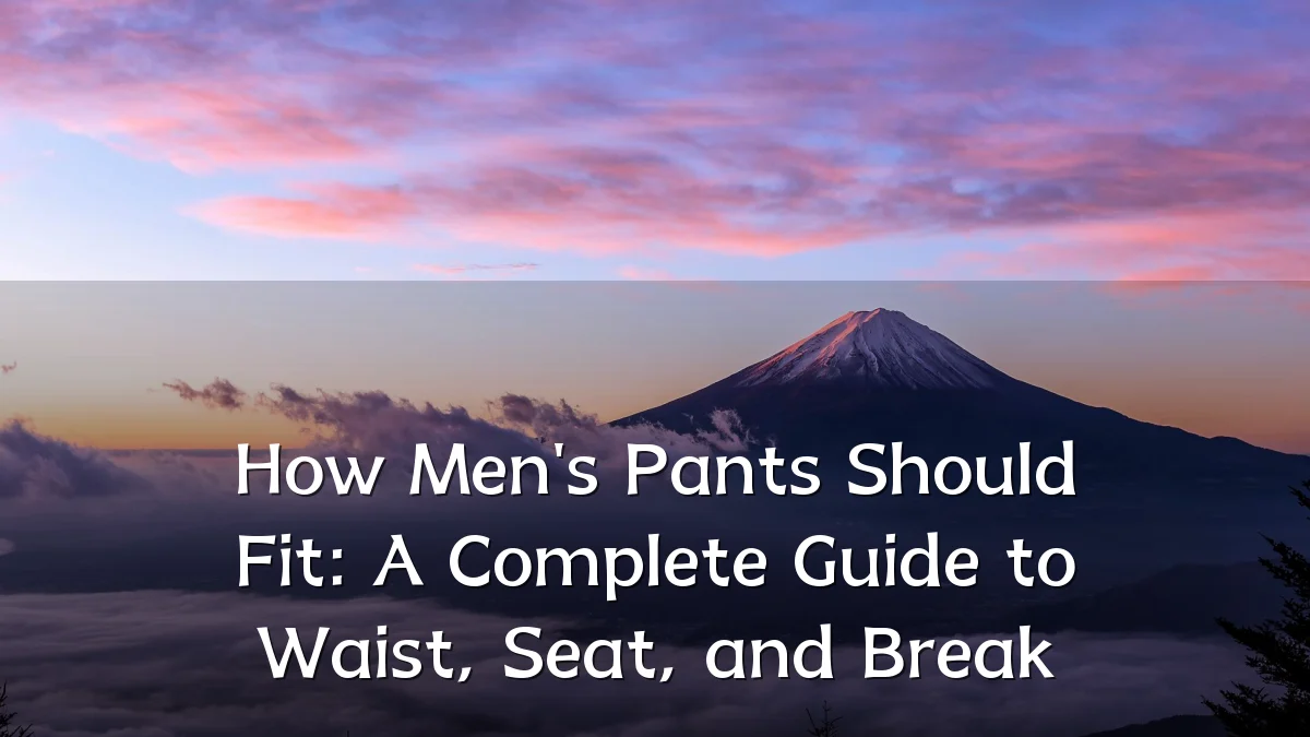 How Men's Pants Should Fit: A Complete Guide to Waist, Seat, and Break