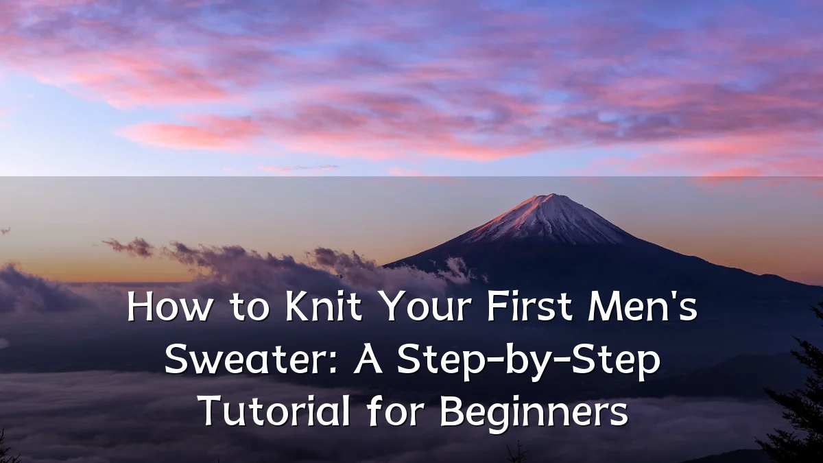 How to Knit Your First Men's Sweater: A Step-by-Step Tutorial for Beginners
